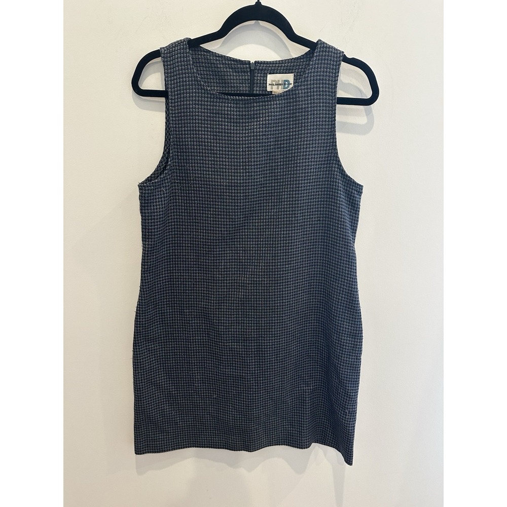 Vintage Paul Harris Design Womens Lightweight Tweed Blue Pencil Dress Size M